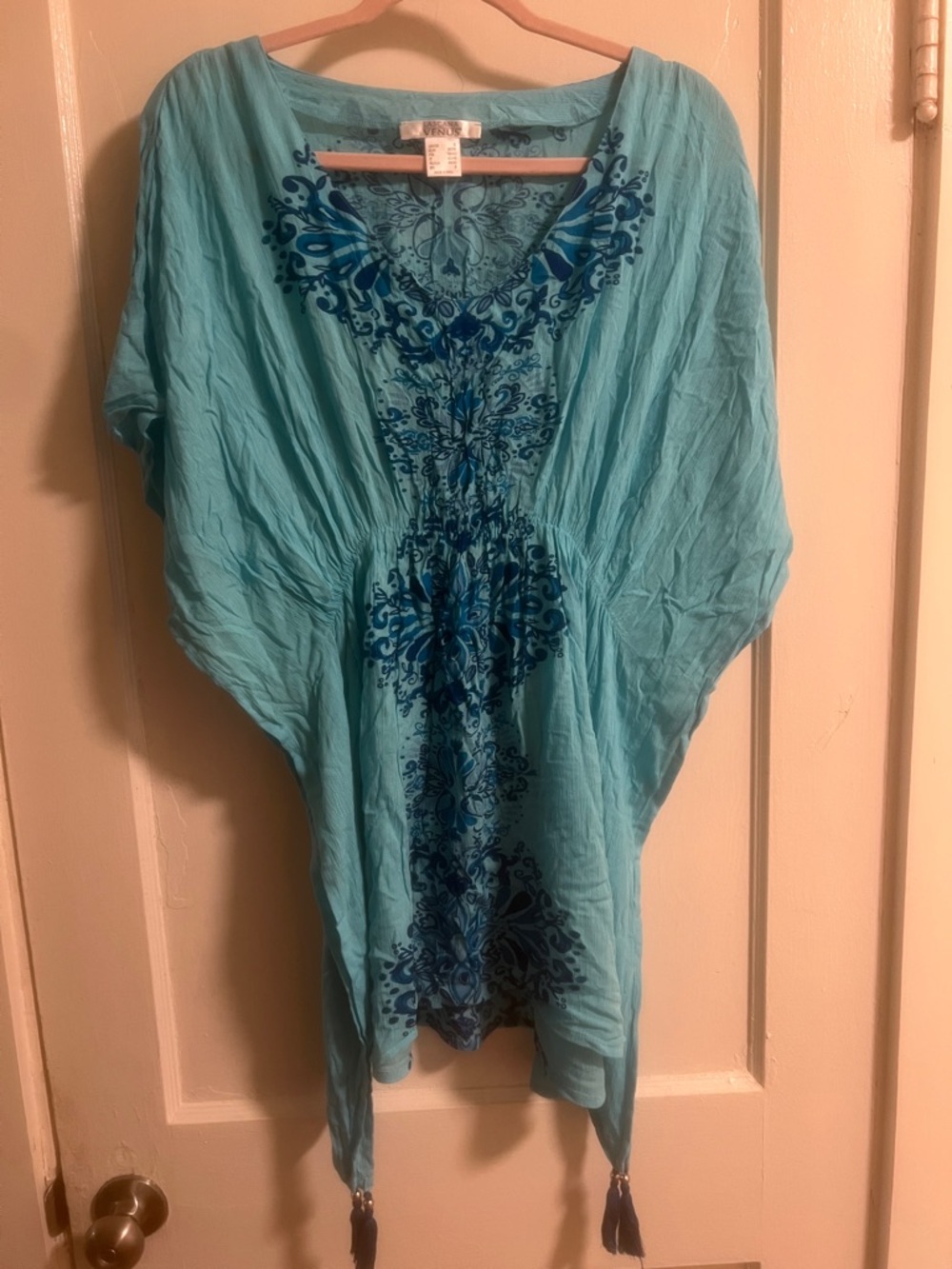 Aqua Boho Printed Swim Coverup